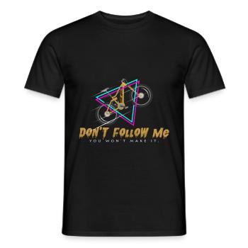 E bike - Men's T-Shirt - black - Front - AI Model Male 178 light (178cm)