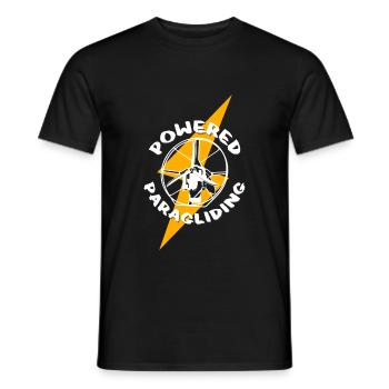 Paragliding with motor paramotor gift - Men's T-Shirt - black - Front - AI Model Male 178 light (178cm)