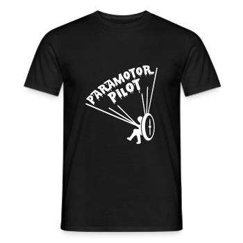 Paramotor Pilot Geschenk - Männer T-Shirt - Schwarz - Vorne - AI Model Male 178 light (178cm)