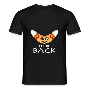 Je serai de retour - T-shirt homme - noir - Devant - AI Model Male 178 light (178cm)