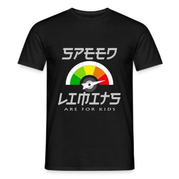 limitation de vitesse - T-shirt homme - noir - Devant - AI Model Male 178 light (178cm)