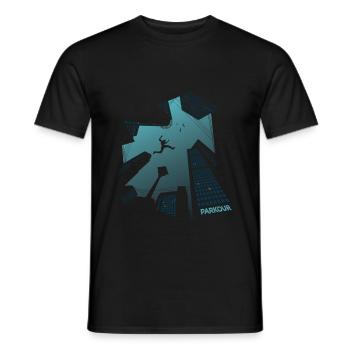 parkour - T-shirt homme - noir - Devant - AI Model Male 178 light (178cm)