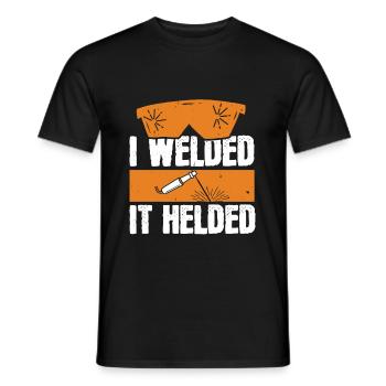 Weld - Men's T-Shirt - black - Front - AI Model Male 178 light (178cm)