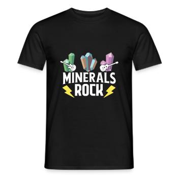 Mineralien Rocken Spruch über Minerale Kristalle - Männer T-Shirt - Schwarz - Vorne - AI Model Male 178 light (178cm)