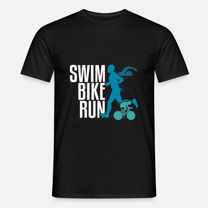 Triathlon - Männer T-Shirt - Schwarz