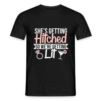 Lustiger Spruch für den Junggesellinnenabschied - Männer T-Shirt - Schwarz - Vorne - AI Model Male 178 light (178cm)