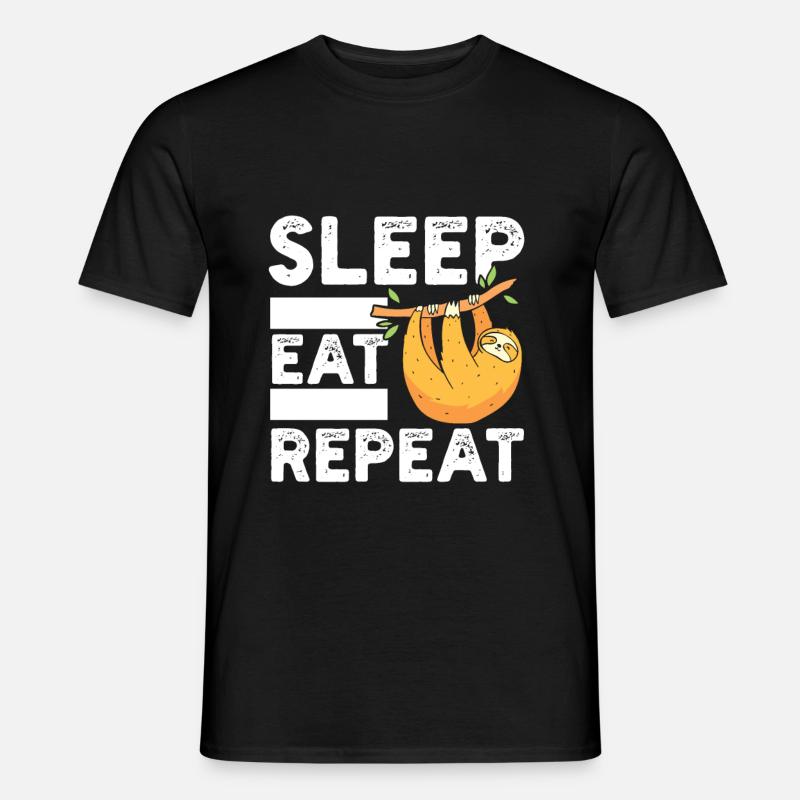 Faultiere - Männer T-Shirt - Schwarz