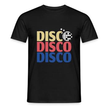 Disco - T-shirt homme - noir - Devant - AI Model Male 178 light (178cm)