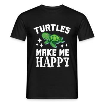 Tortue - T-shirt homme - noir - Devant - AI Model Male 178 light (178cm)