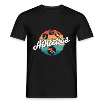 Leichtathletik - Männer T-Shirt - Schwarz - Vorne - AI Model Male 178 light (178cm)