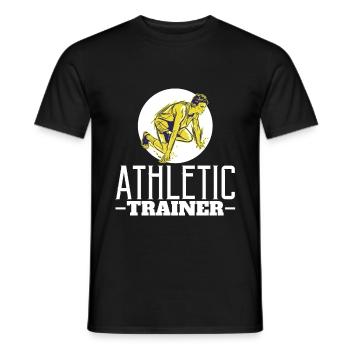 Athletics Running - Men's T-Shirt - black - Front - AI Model Male 178 light (178cm)