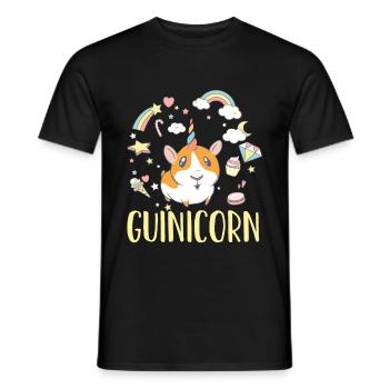 Licorne de cochon d'Inde - T-shirt homme - noir - Devant - AI Model Male 178 light (178cm)