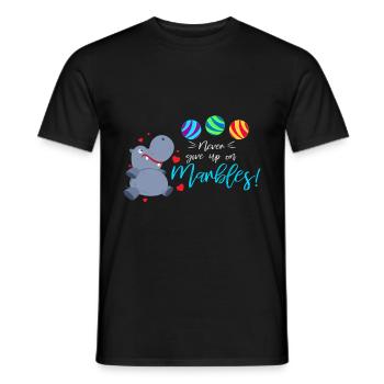 Gib nie auf zu murmeln Spruch und Geschenkidee - Männer T-Shirt - Schwarz - Vorne - AI Model Male 178 light (178cm)