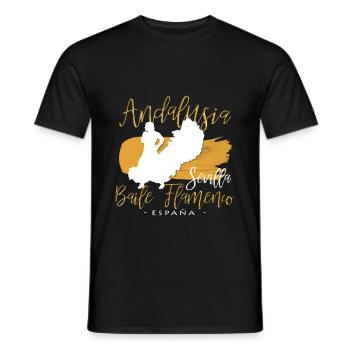 Andalousie Séville Place pour le flamenco espagnol - T-shirt homme - noir - Devant - AI Model Male 178 light (178cm)