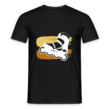 Inline skates - Men's T-Shirt - black - Front - AI Model Male 178 light (178cm)