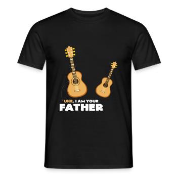 Ukulele und Uke ich bin dein Vater Gitarre Idee - Männer T-Shirt - Schwarz - Vorne - AI Model Male 178 light (178cm)