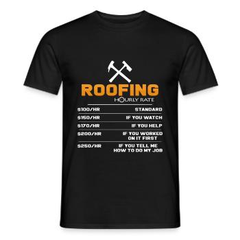 Dachdecker - Männer T-Shirt - Schwarz - Vorne - AI Model Male 178 light (178cm)