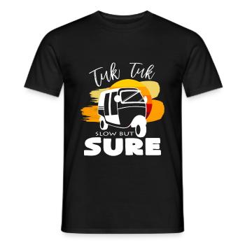 Tuk Tuk Lent mais constant idée cadeau - T-shirt homme - noir - Devant - AI Model Male 178 light (178cm)