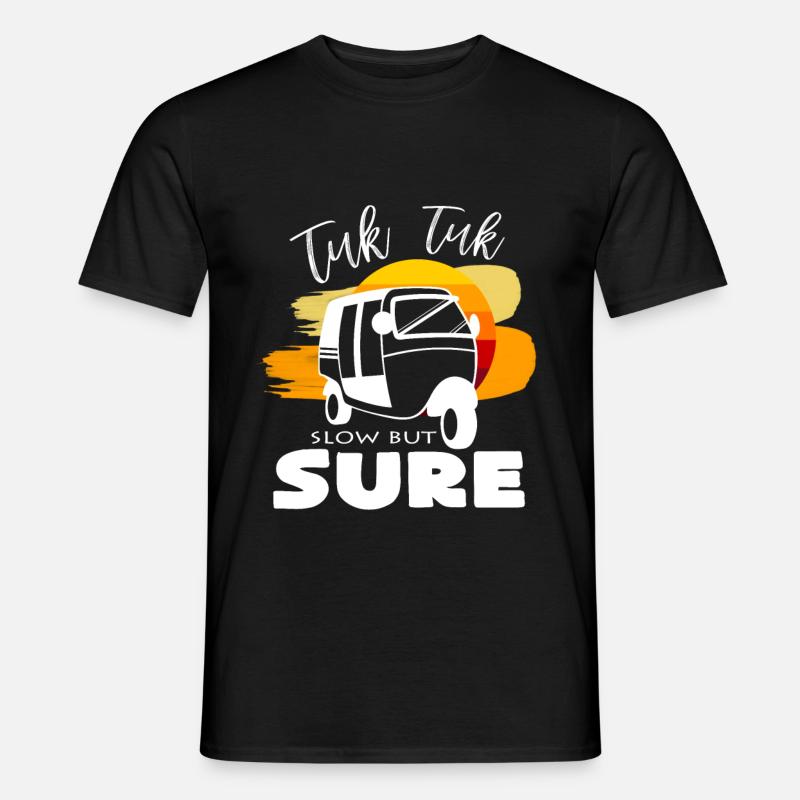 Tuk Tuk Langsam aber stetig Spruch Geschenkidee - Männer T-Shirt - Schwarz