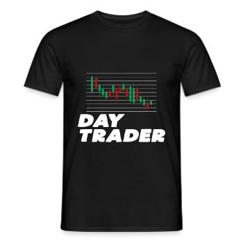 Day Trader - Männer T-Shirt - Schwarz - Vorne - AI Model Male 178 light (178cm)