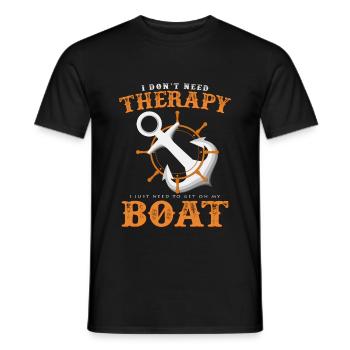 Boot - Männer T-Shirt - Schwarz - Vorne - AI Model Male 178 light (178cm)