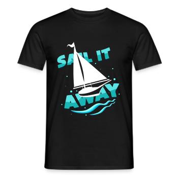 Segeln - Männer T-Shirt - Schwarz - Vorne - AI Model Male 178 light (178cm)