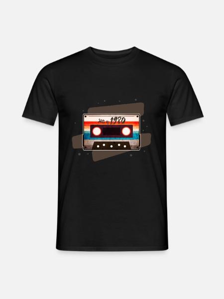 Cassette 1980 - Men's T-Shirt - black