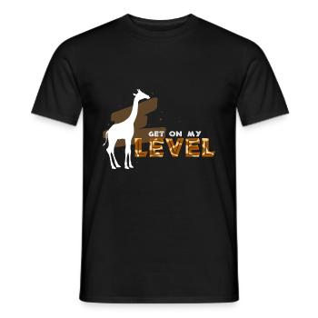 Viens à mon niveau - T-shirt homme - noir - Devant - AI Model Male 178 light (178cm)