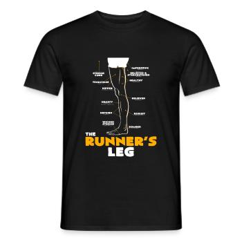 runner - Men's T-Shirt - black - Front - AI Model Male 178 light (178cm)