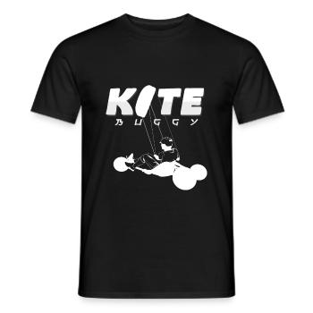Gift idea for all kite buggy fans at the - Men's T-Shirt - black - Front - AI Model Male 178 light (178cm)