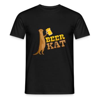 Erdmännchen Bier - Männer T-Shirt - Schwarz - Vorne - AI Model Male 178 light (178cm)