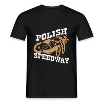 Speedway Poland - Men's T-Shirt - black - Front - AI Model Male 178 light (178cm)