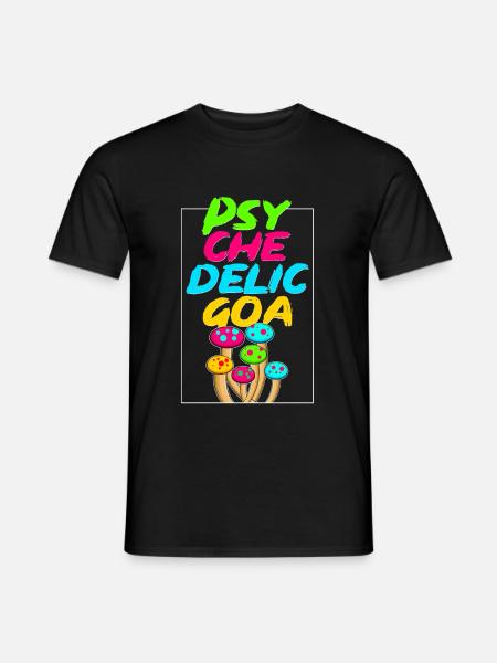 Psychedelic Goa - Men's T-Shirt - black