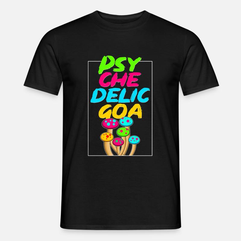 Psychedelic Goa - Männer T-Shirt - Schwarz