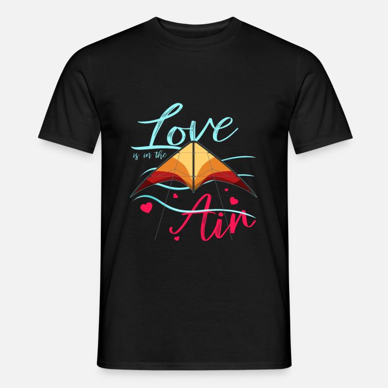 Ich liebe Lenkdrachen - Männer T-Shirt - Schwarz
