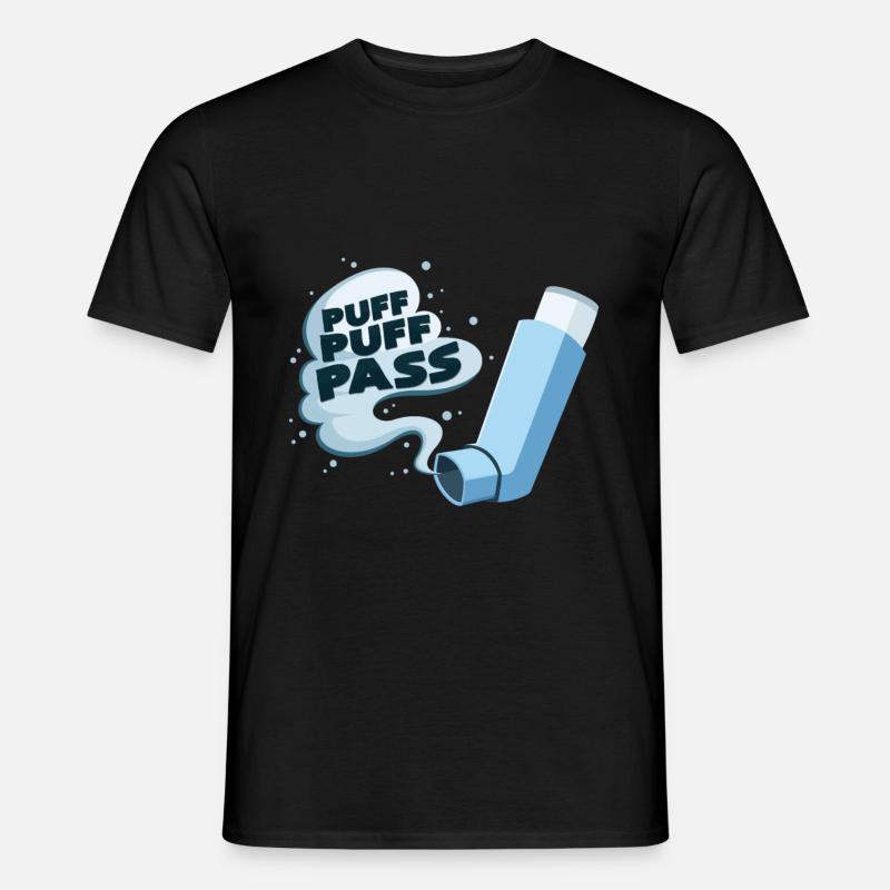 Asthmaspray - Männer T-Shirt - Schwarz