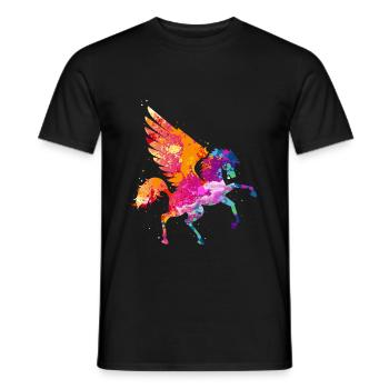 Pégasus cheval volant créatures fabuleuses que l’art - T-shirt homme - noir - Devant - AI Model Male 178 light (178cm)