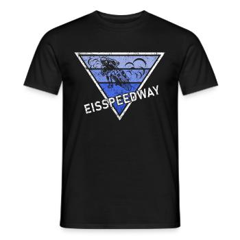 Retro Eisspeedway I Motorradfahrer Biker Motorrad - Männer T-Shirt - Schwarz - Vorne - AI Model Male 178 light (178cm)