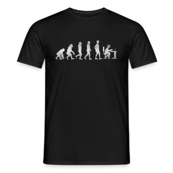It's just Evolution - Gamer! - Männer T-Shirt - Schwarz - Vorne - AI Model Male 178 light (178cm)