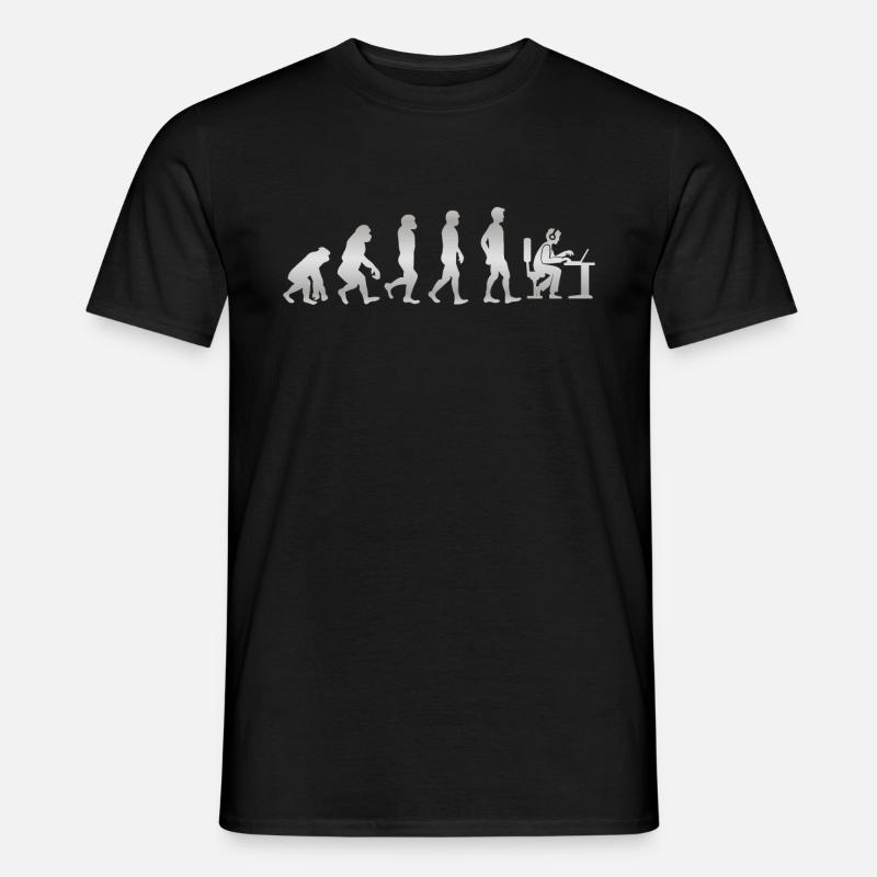 It's just Evolution - Gamer! - Männer T-Shirt - Schwarz