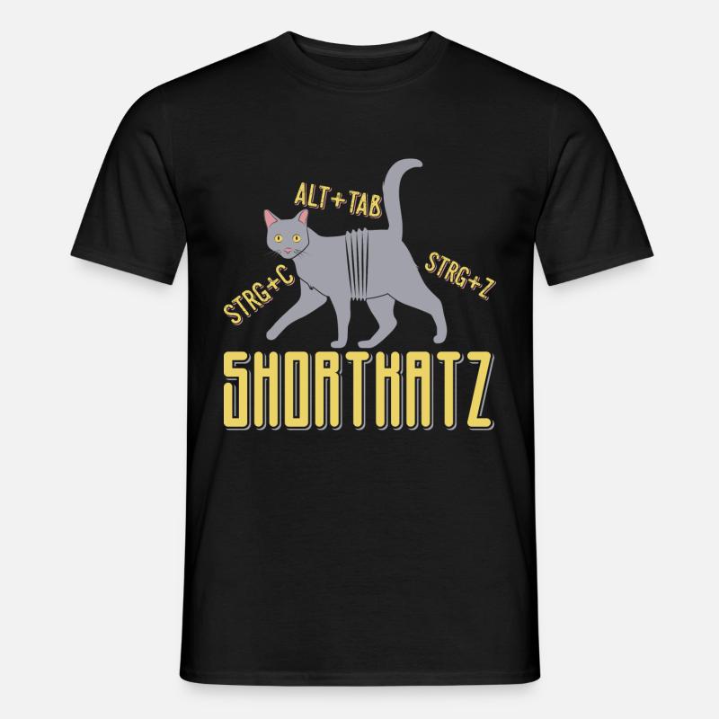 Shortkatz - Männer T-Shirt - Schwarz