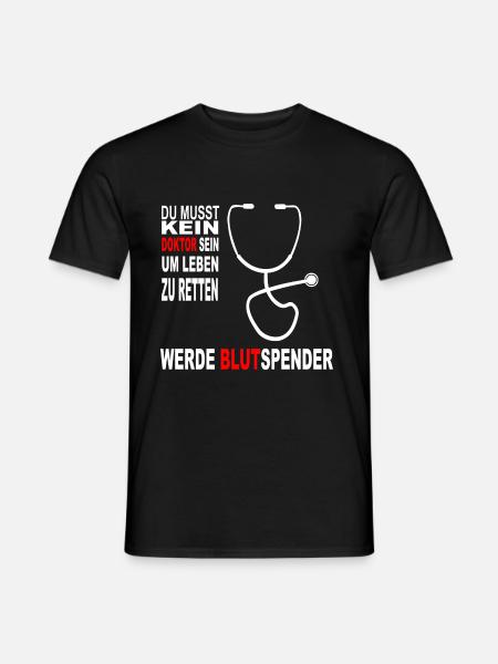 Blutspender - Männer T-Shirt - Schwarz