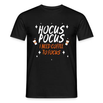 Coffee Hocus Pocus to Focus - Men's T-Shirt - black - Front - AI Model Male 178 light (178cm)