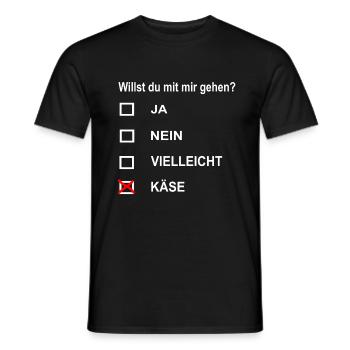 Willst du mit mir gehen? lustige Geschenkidee - Männer T-Shirt - Schwarz - Vorne - AI Model Male 178 light (178cm)