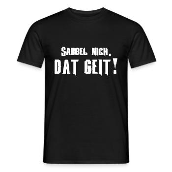 Sabbel nord-allemand nich. Dat geit! plat - T-shirt homme - noir - Devant - AI Model Male 178 light (178cm)
