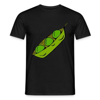 Erbsen - Männer T-Shirt - Schwarz - Vorne - AI Model Male 178 light (178cm)