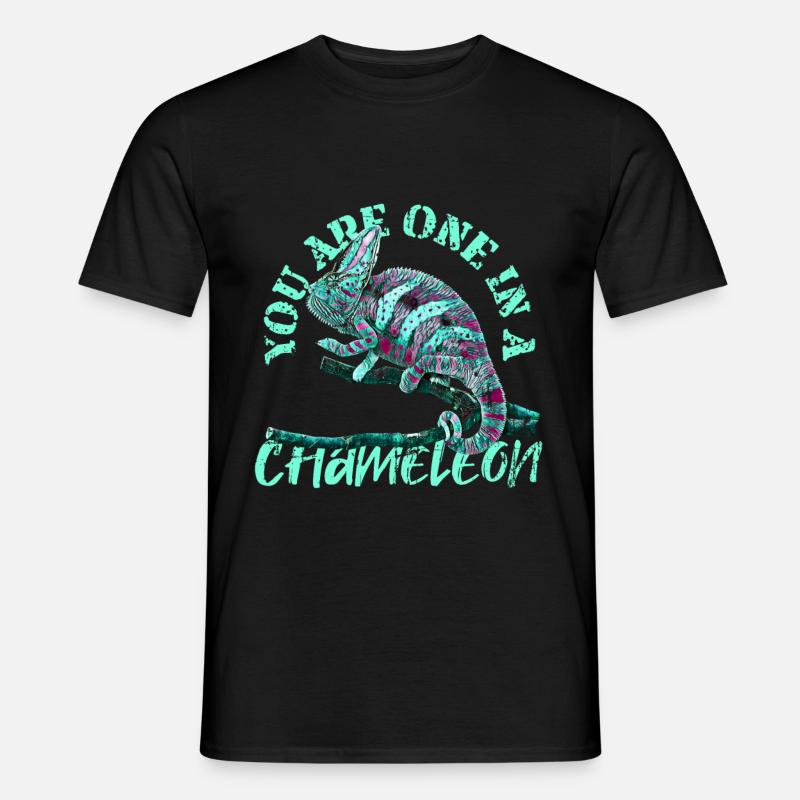 Chamäleon - Männer T-Shirt - Schwarz