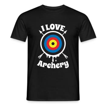 tir à l'arc - T-shirt homme - noir - Devant - AI Model Male 178 light (178cm)