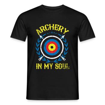 Bogenschiessen Langbogen Geschenk - Männer T-Shirt - Schwarz - Vorne - AI Model Male 178 light (178cm)