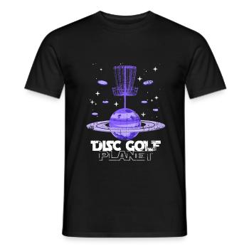 Cadeau étoile disque golf - T-shirt homme - noir - Devant - AI Model Male 178 light (178cm)